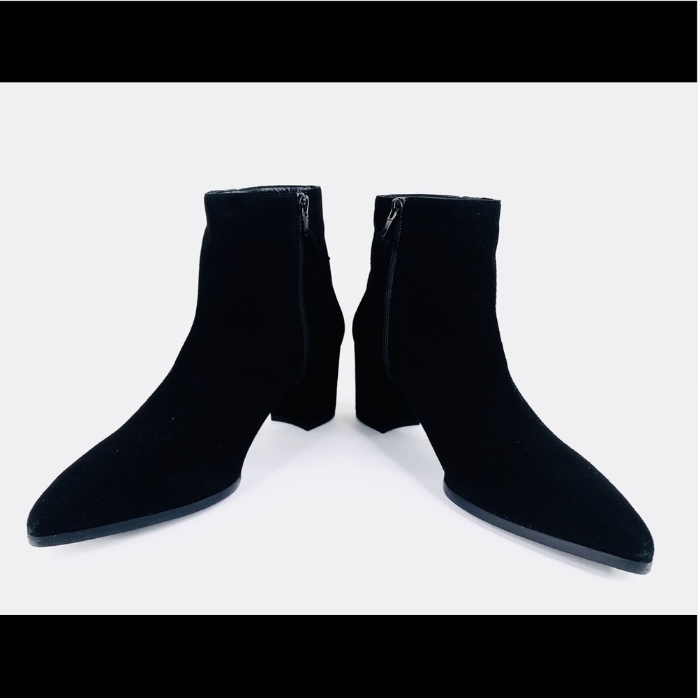 Stuart Weitzman Zepher Suede Ankle Bootie Boots - Picture 12 of 14